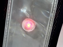 他の写真1: （安い！！）輸入物　赤色LED16個点滅　夜光チョッキ　6cm幅　紺メッシュ・シルバー反射