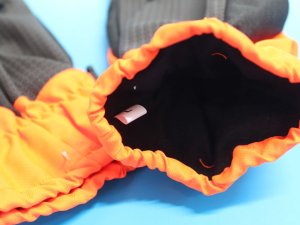 画像3: （撥水）防寒　蛍光オレンジ手袋　夜光付