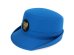 画像1: 女子ハイバック帽　ブルー　帽章付き (1)