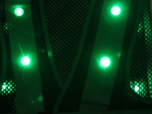 画像4: 冬用 エアースルー安全ベスト  緑色 LED安全ベスト　紺メッシュｘシルバー反射 着丈40cmショート丈 