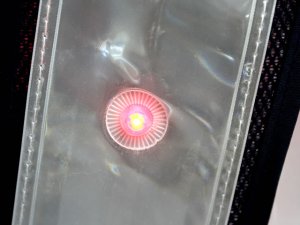 画像3: （安い！！）輸入物　赤色LED16個点滅　夜光チョッキ　6cm幅　紺メッシュ・シルバー反射