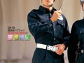 夏　警備用　G415長袖　男女ペアシャツ　濃紺