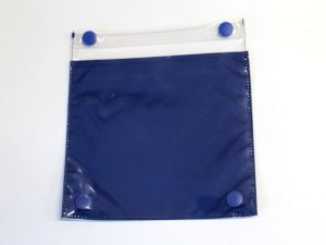 画像1: 防水防寒コート　反射テープ付き用　クリアポケット　ブルー/ネイビー