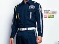 冬　警備用　長袖シャツ　紺（反射付き）