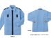 画像2: 夏　警備用空調服　GK516長袖シャツ　ブルー　ツートン（服地のみ　機械は別売りです） (2)