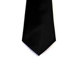 画像1: ネクタイ　黒　礼装用（葬儀用）