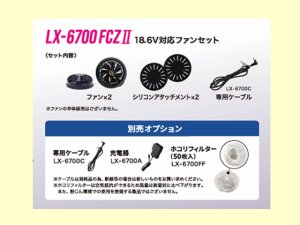 画像1: 警備用空調服ブルゾンタイプ【旋風着用】18V対応 高性能ファン（2個）セット  