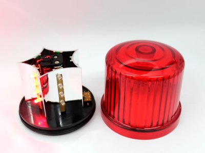 画像2: 【新型】　LED電池式回転・点滅灯　警備・保安用　赤（レッド）