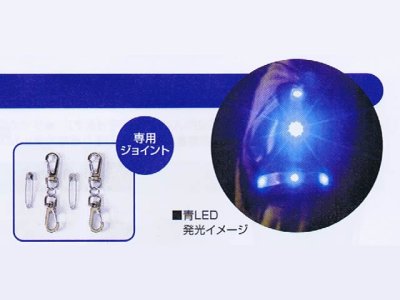 画像2: LEDアームバンド　紺ｘブルー反射　（2個セット）　青色LEDのみ