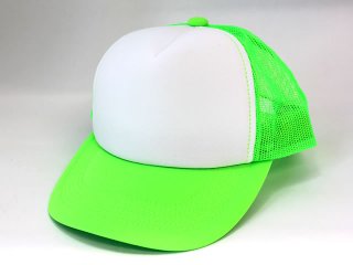 防犯パトロール用 アメリカンネオンキャップ 蛍光ピンクx白