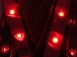 画像5: 冬用 エアースルー安全ベスト  赤色 LED安全ベスト　紺メッシュｘシルバー反射 着丈40cmショート丈  (5)