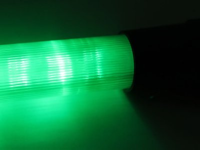 画像1: 緑色　信号灯・誘導灯　グリーン54cm（点滅・点灯切り替え式）フック付き