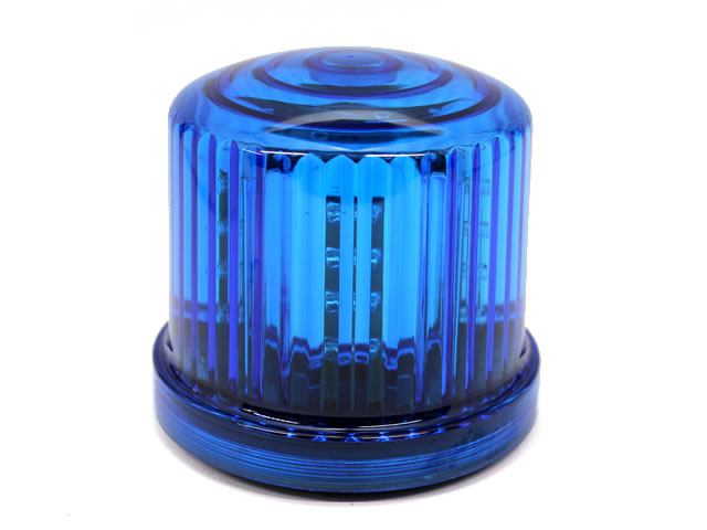 新型】 LED電池式回転・点滅灯 防犯用 青（ブルー） - 警備用品・防犯