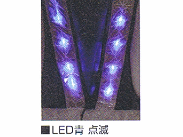 LED 36個使用 発光色2色切り替えLEDベスト 紺ｘイエロー反射（赤/青LED 