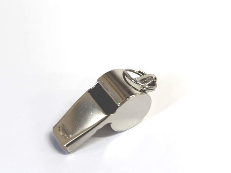 警笛 カネ（金属製） 小（全長4cmｘ幅1.8cm） - 警備用品・防犯用品