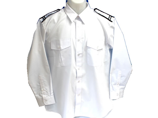 夏 肩章（反射）付き 白色ワイシャツ 長袖/半袖 - 警備用品・防犯用品 プロショップ 株式会社タンタカ